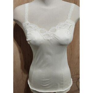 French Maid Vintage Ivory Lace Trim Camisole Top Lingerie romantic whimsifairy‎